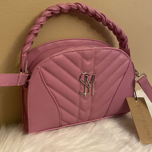 NWT Steve Madden (bhardyy) Top Handle Satchel/Crossbody - Rose Pink - Picture 4 of 7